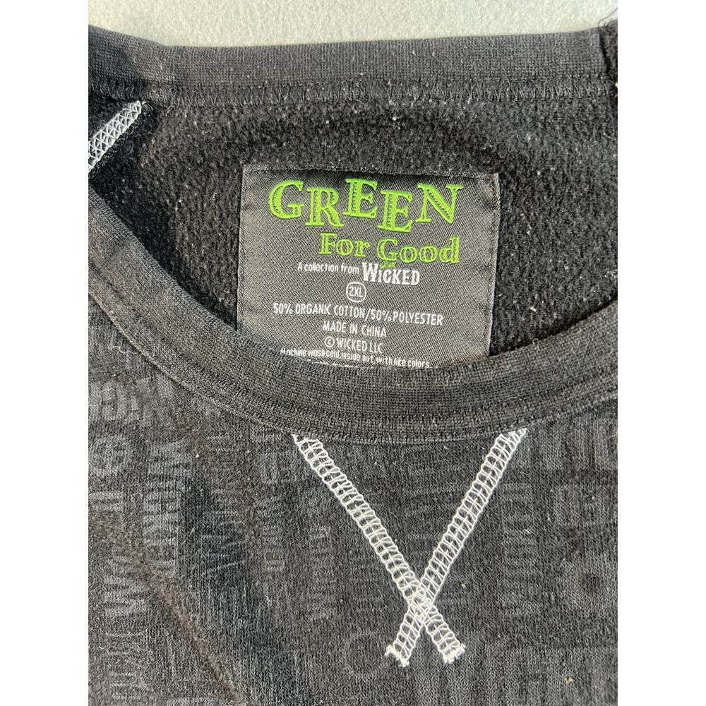Wicked Broadway Musical Black Sweatshirt by Green For Good, 2XL